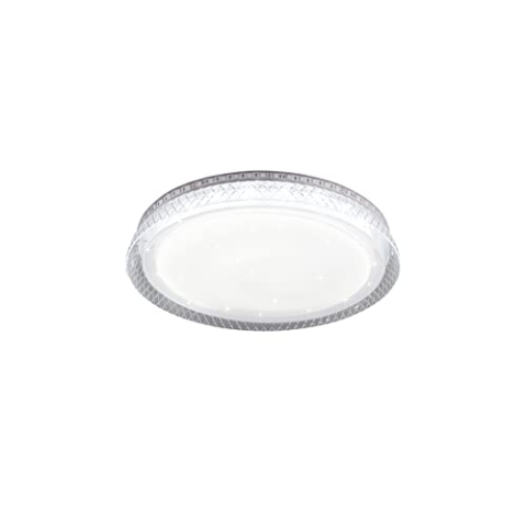 Reality Leuchten LED Deckenleuchte Thea R62391100, Kunststoff weiß, inkl. 18 Watt LED mit Farbwechsel, Starlight Effekt, Fernbedienung