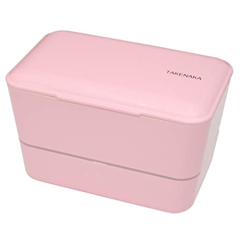 Bento Bite Dual von TAKENKAKA, umweltfreundliche und nachhaltige Bento-Lunchbox im japanischen Stil (Candy Pink)