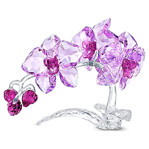 Swarovski Orchidee Figurine, Kristalle, Transparent, 10x14x7cm
