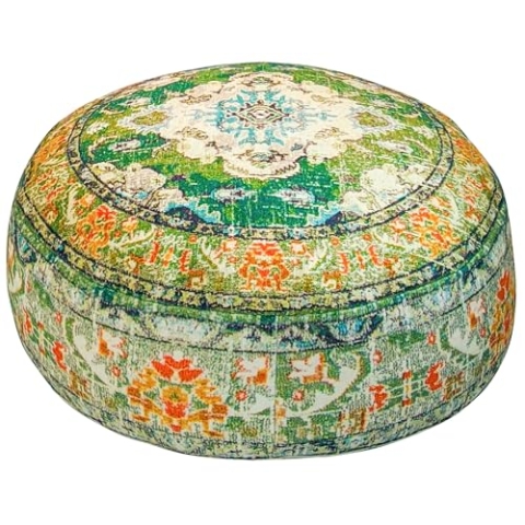 Mandala Life ART Bohemian Yoga Dekor Boden Kissenbezug - 60x20 cm - Runder Meditation Kissenbezug - Bedruckter Baumwollte Hocker