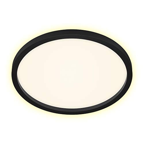 Briloner Leuchten - LED Deckenleuchte, Deckenlampe inkl. Backlight-Effekt, 22 Watt, 3.000 Lumen, 3.000 Kelvin, Weiß-Schwarz, Ø 42,5cm