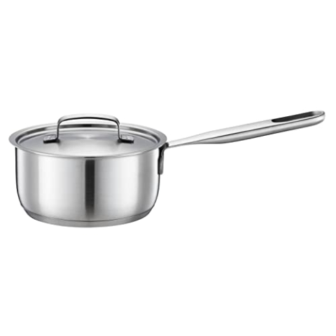 Fiskars Stieltopf, 1,5 l, Unbeschichteter Topf, Für alle Kochfelder geeignet, Recycelter Edelstahl, All Steel, Silber, 1064750