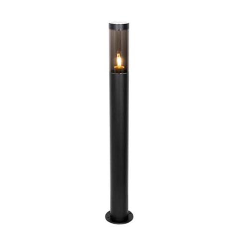 Qazqa - Moderne Außen-Mastleuchte schwarz 110 cm IP44 - Rox I Außenbeleuchtung - Stahl Länglich - LED geeignet E27