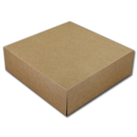 BrandNewCake® Tortenschachtel - 21x21x10 cm - Kuchenbox aus Karton - 50 Stück - Braun