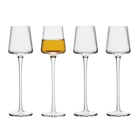 Anton Studio Designs – Set mit 4 Empire-Likörgläsern – elegantes Trinkgeschirr für jeden Anlass