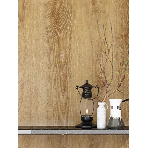 FunStick Klebefolie Holzoptik Vintage Selbstklebende Folie 60CM x 5M Vinyltapete Möbel Aufkleber Tapete Braun Abnehmbar Dekofolie für Wohnzimmer Wände Schränk Tür Tisch DIY Renovierungen