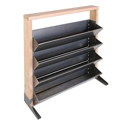 bellissa - INALTO M4 vertikales Hochbeet Pflanzenständer 100x32x100cm - Vertikalbeet Regal mit 4 Pflanzkästen ohne Zwischenböden für Kräuter, Pflanzen & Blumen - Vertikaler Garten aus Holz & Metall