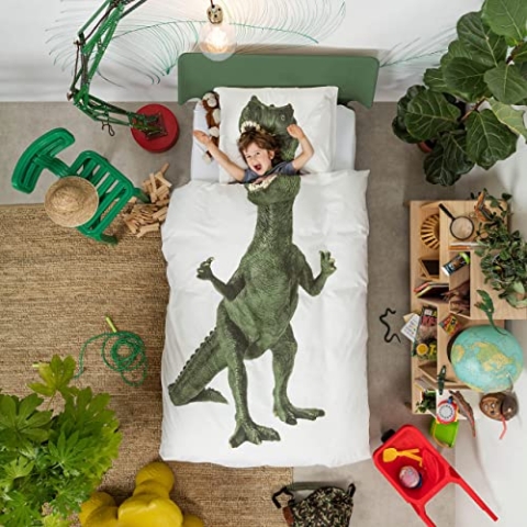 Kinder Bettwäsche Dinosaurier T-Rex von Snurk 135 x 200 cm