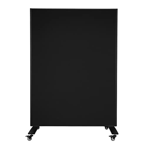 Mobile Trennwand Schwarz 120 x 160 cm - Akustikplatte und Whiteboard - in verschiedenen Farben und 2 Größen
