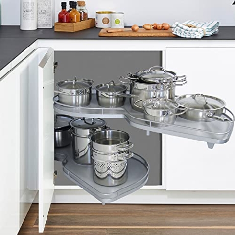 SO-TECH 600 mm Rechts LeMans II Eckschrank Beschlag silbergrau