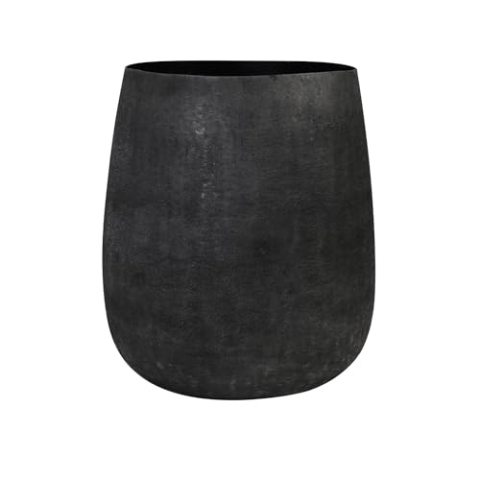 Light & Living Blumentopf Genoli - Schwarz - Ø39cm - Rund - Metall - Pflanzgefäß - Pflanzkübel