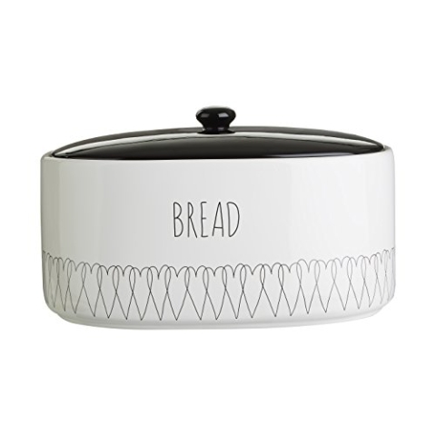 Premier Housewares Design Heartlines Brot Kanister, Dolomit, weiß, 22x32x19