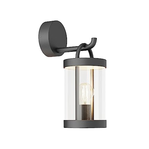 Lucande Wandlampe aussen, Wandleuchte außen Laterne IP54 Außenbeleuchtung Wand Hof Garten Terrasse Balkon Aussenwandleuchte