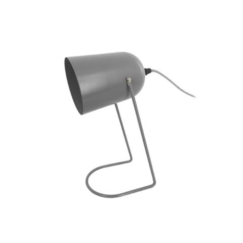 Leitmotiv Tischlampe Enchant - Mausgrau - 30x18cm - Rund - Eisen - Tischleuchte Wohnzimmer & Schlafzimmer - Tischlampen modern
