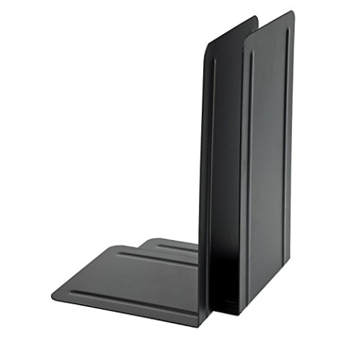 5 Paar Alco 4303-11 Buchstützen aus Metall 130x240x140 mm, Inh.2, schwarz (5)