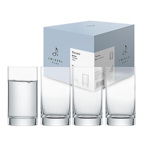 Zwiesel Glas Allround Trinkglas Tavoro (4-er Set), vielseitige Trinkgläser, spülmaschinenfeste Tritan-Kristallgläser, Made in Germany (Art.-Nr. 122416)