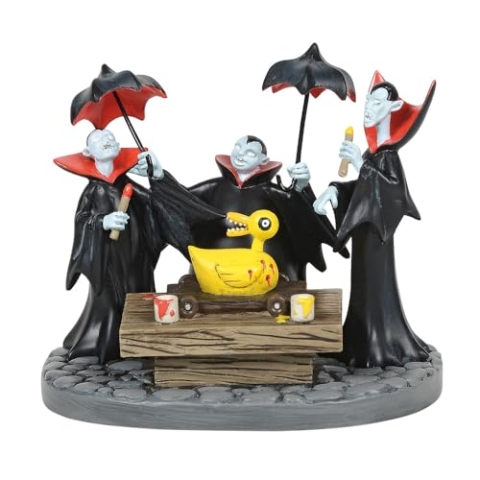 Department 56 Disney The Nightmare Before Christmas Village Accessories Vampire Brothers Prepare The Duck Spielzeugfigur, 8,6 cm, Mehrfarbig