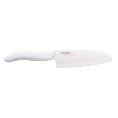 Kyocera GEN WHITE Keramik Santokumesser | Klinge 14 cm | ergonomisch geformter Griff | extrem scharfes Küchenmesser | Kochmesser Profi Messer | Fleischmesser Profi Messer