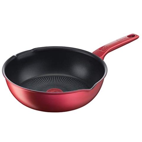 Tefal Daily Chef Bratpfanne, 26 cm, robust, leicht zu reinigen, Antihaftbeschichtung, Thermo-Signal, gesunde Küche, Ausgießer, Induktion G2737702