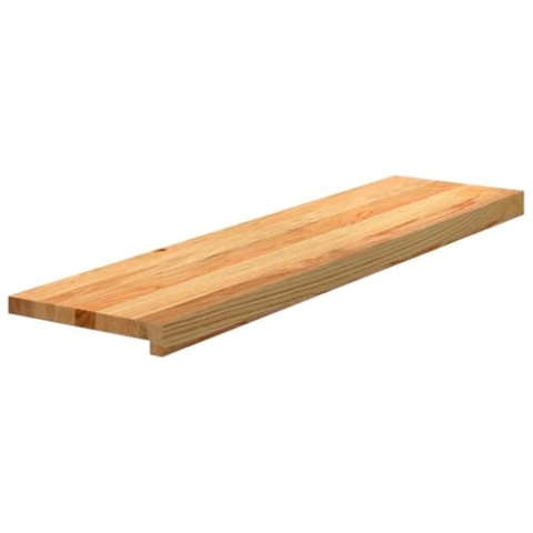 vidaXL Treppenstufen 2 Stk. Hellbraun 100x30x2 cm Massivholz Eiche, Treppenstufe für Holztreppen, Treppenstufe Holz, Fenstersims, Treppenstufe Eiche