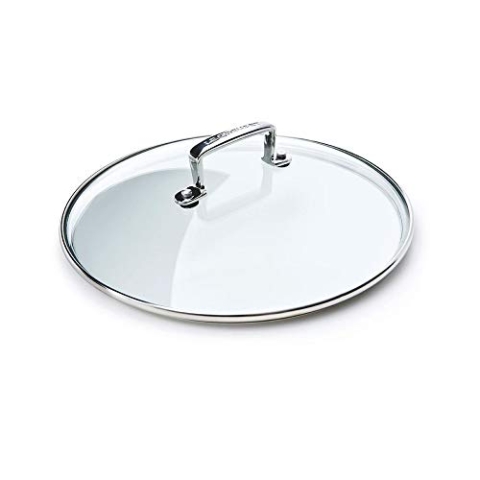 Le Creuset Glasdeckel, Ø 30 cm, Praktische Ergänzung zum Aluminium- und Gusseisen-Sortiment, Geschraubter Griff aus Edelstahl, 96200830000000, Schwarz