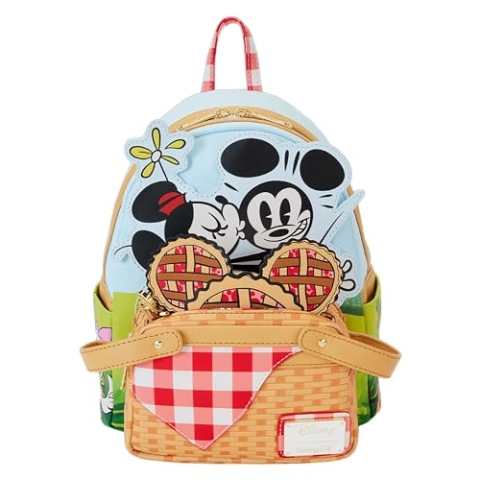 Loungefly Disney Mickey and Friends Picknickkorb Mini Rucksack mit Münztasche