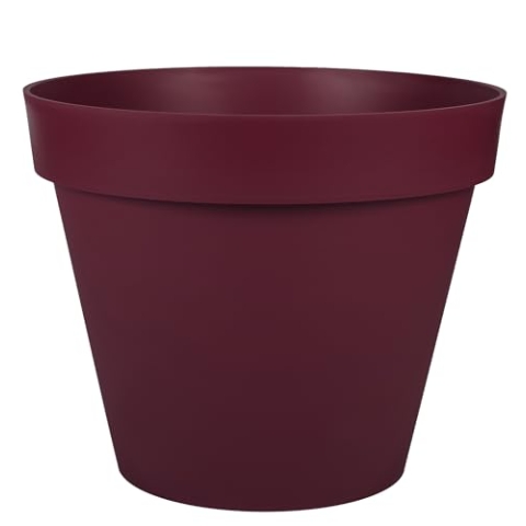 EDA - Blumentopf, rund, Toskana, Ø 48 cm, Volumen 43 l, Ø 47,5 x H.39 cm, Burgunderrot