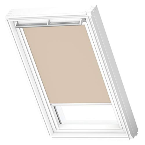 VELUX Original Dachfenster Verdunkelungsrollo, mit weißer Führungsschiene, Sandbeige, für CK04