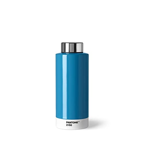 PANTONE Trinkflasche, doppelwandiger rostfreier Edelstahl mit Thermo-Funktion, auslaufsicher, 500 ml, Blue 2150