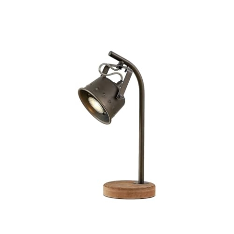 Lindby Tischlampe Rubinjo (Retro, Vintage Antik) aus Holz (1 flammig GU10) - Tischleuchte Schreibtischlampe Nachttischlampe Wohnzimmerleuchte
