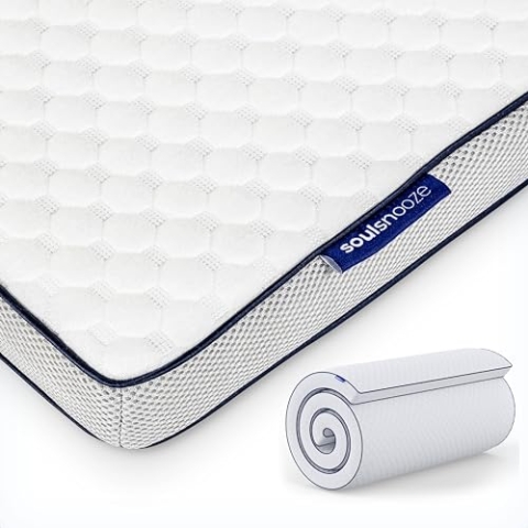 Soulsnooze® - DuoComfort Premium Topper - Matratzentopper - Anpassbares Design - 3D Air Mesh - Memory Schaum - Memory Foam Matratze - Waschbarer Bezug - Anti-Allergie (140X200cm)