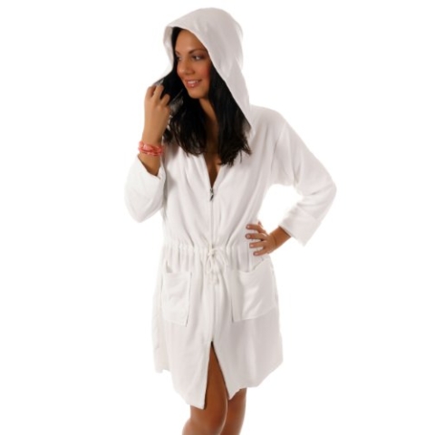 WeWo fashion Damen Kapuzenmantel 031 Weiss M