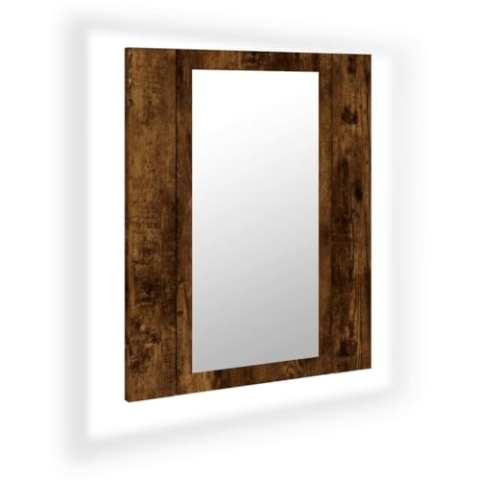 vidaXL LED-Spiegelschrank Räuchereiche 40x12x45 cm Holzwerkstoff
