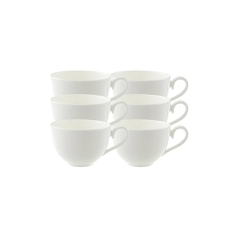 Villeroy & Boch 10-4412-1300 Royal Kaffeeobertasse, 0,2 L, Porzellan, Weiß, 32 x 21.5 x 9.5 cm, 6 Einheiten