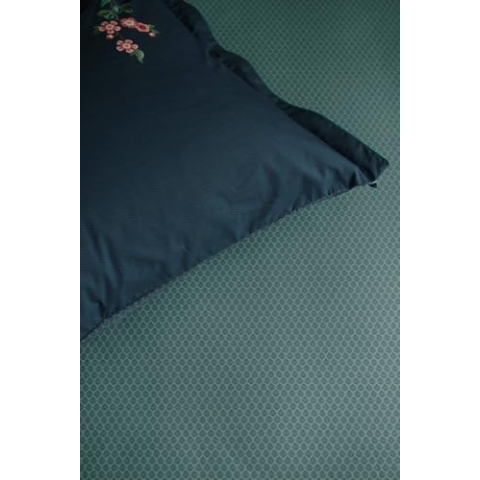 Pip Studio Spannbettlaken Thousand Leaves Blau Grau 90x200