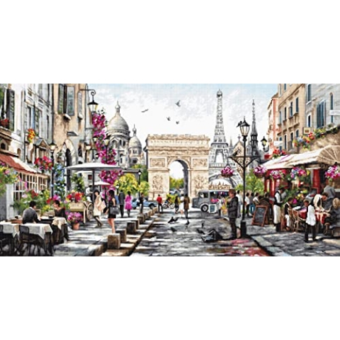 Luca-S B2382 Kreuzstich Set, Mehrfarbig, 27x20cm