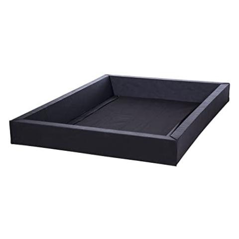 Beliani Praktischer Wasserbett Schaumstoffrahmen für Wasserbetten 140 x 200 cm schwarz Simple