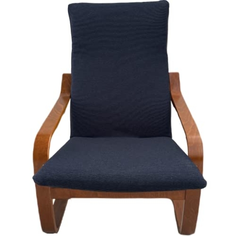 Dorian Home Kissenbezug für Poang-Sessel, aus elastischer Stricktechnik, praktischer Bezug, maschinenwaschbar, bügelfrei (Jeans)