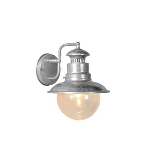 LUCIDE FIGO - Wandleuchte Innen/Außen - Ø 21,5 cm - 1xE27 - IP44 - Zink