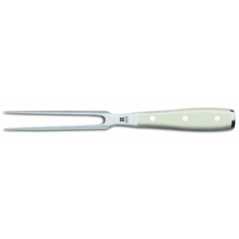 Wüsthof Fleischgabel 16 cm, Classic Ikon Crème (4414-0/16), hochwertige Tranchiergabel, Edelstahl, rostfrei, weißer Griff