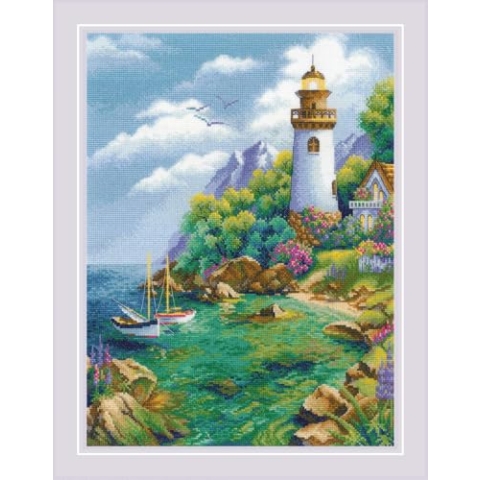 Riolis Kreuzstich Stickpackung "Ruhiger Hafen", Zählmuster, 30x40cm