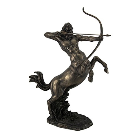 Veronese Dekofigur Aufbaufender Zentaurer Schießpfeil, Bronze-Finish, 35,6 cm