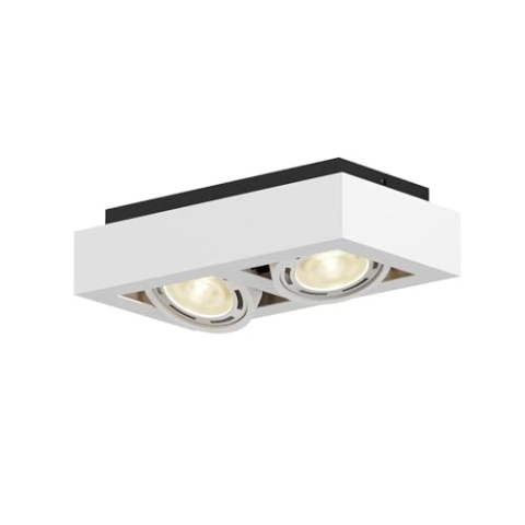 Arcchio Deckenlampe Ronka (Modern) in Weiß aus Aluminium (2 flammig, GU10) - Deckenleuchte Lampe Wohnzimmerleuchte