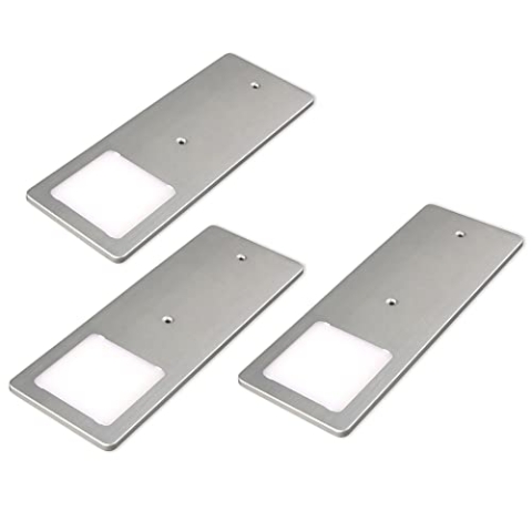kalb | LED Unterbauleuchten silber 5W- sehr flache Küchenleuchte, Auswahl:3er Set warmweiss