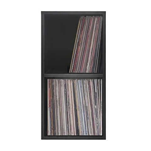 VDD LP Vinyl-Würfelplattenschrank Stapelbares Multifunktions-Aufbewahrungssystem schwarz