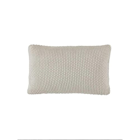 Marc O Polo Strick Dekokissen Plaid Nordic Knit Oatmeal Dekokissen 50x50 cm