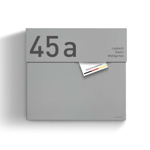 Radius® Designer Briefkasten aus Edelstahl - 10 Jahre Funktions- und Korrosionsgarantie - Postkasten inkl. Montagematerial aus DE – Letterman 4 Silber