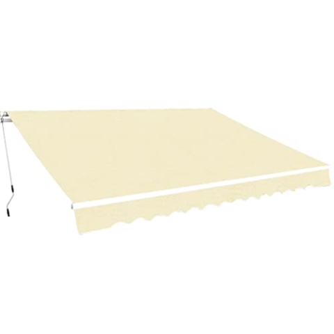 vidaXL Gelenkarmmarkise 400cm Cremeweiß Markise Sonnenschutz Terrasse Balkon