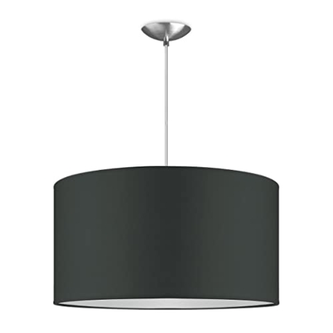 Home Sweet Home Moderne Hängelampe Basic Bling | 50/50/100cm | Anthrazit | Hängelampe mit Lampenschirm aus Stoff | für E27 LED-Lampe | geeignet für Wohnzimmer, Schlafzimmer