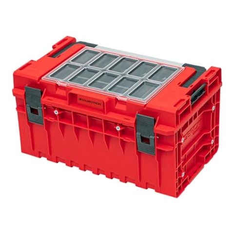 Toolbrothers RHINO XXL Werkzeugkoffer ULTRA Handling+ Höhe L 38 l IP66 mit herausnehmbaren Trennwänden + Boxen